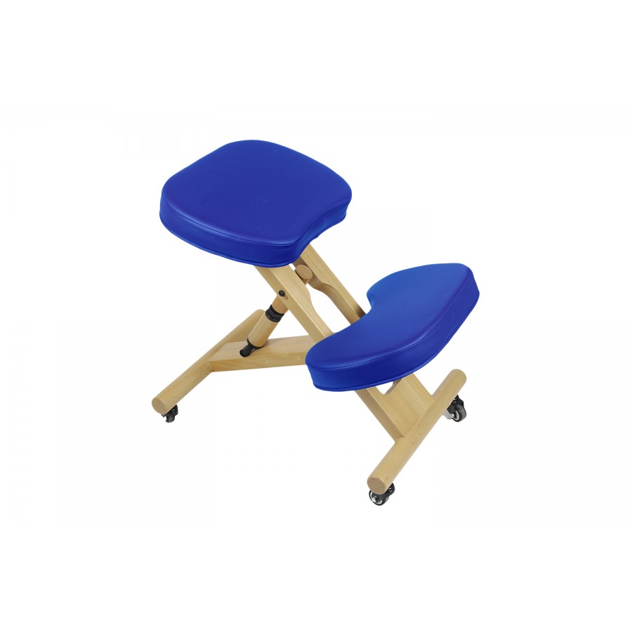 Sgabello posturale nero inclinazione bacino poggiaginocchia sedia ergonomica  poltrona schienale poggia ginocchia