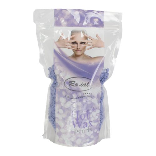 Busta di perline alla lavanda di cera per epilazione, marca Roial